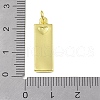 Brass Micro Pave Clear Cubic Zirconia Pendants KK-P266-06G-A-3