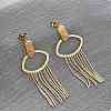 304 Stainless Steel Tassel Stud Earrings EJEW-Z098-04G-1