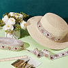 Polyester Flower Embroidery Lace Trim OCOR-WH0090-93-4