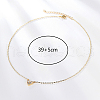 Golden Stainless Steel Heart Pendant Necklace for Women WZ0134-2-2