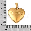316 Stainless Steel Locket Pendants STAS-N0016-18B-G-3