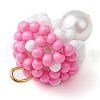 Seed Beads Beaded Charms PALLOY-MZ00332-05-3