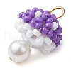 Seed Beads Beaded Charms PALLOY-MZ00332-4