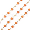 Dyed Natural Jade Round Beaded Chain CHS-C006-01H-1