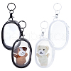   4Pcs 2 Colors Oval Transparent PVC Mini Cable Organizer Zipper Bags AJEW-PH0012-02-1