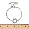 304 Stainless Steel Sun Link Bracelets BJEW-F500-04P-5