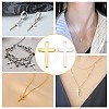 BENECREAT 20Pcs 2 Colors Brass Tiny Cross Charms KK-BC0012-55-6