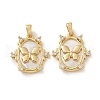 Brass Micro Pave Cubic Zirconia Pendents KK-R210-10G-1
