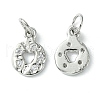 Rack Plating Brass Micro Pave Cubic Zirconia Pendants KK-K332-09P-2