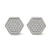 304 Stainless Steel Micro Pave Clear Cubic Zirconia Stud Earrings STAS-Z107-01P-01-4