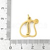 304 Stainless Steel Pendants STAS-R137-01G-D-3