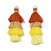 Polycotton(Polyester Cotton) Layered Tassel Big Pendant Decorations FIND-T052-16-04-3