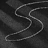 Tarnish Resistant Classic Plain 304 Stainless Steel Mens Womens Cable Chain Necklaces STAS-M174-025P-2