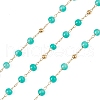 Dyed Natural Jade Round Beaded Chain CHS-C006-01F-1