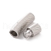 Tarnish Resistant Column 304 Stainless Steel Bayonet Necklace Clasps STAS-O035-6mm-03-3