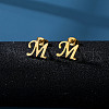 201 Stainless Steel Stud Earrings WG24A34-13-1