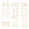 Alloy Open Back Bezel Pendants PALLOY-TA0001-72G-15