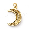 Brass Micro Pave Clear Cubic Zirconia Pendants KK-I658-32A-G-2