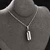 304 Stainless Steel capsule Shaped Perfume Bottle Necklaces STAS-Z106-01P-2