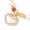 Mother's Day Jewellery Natural Golden Silk Jade & Natural Quartz & Pearl Beaded Necklaces NJEW-L119-06G-3