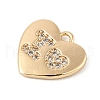 Brass Micro Pave Clear Cubic Zirconia Charms KK-R219-29G-2