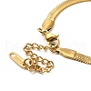 Ion Plating(IP) 304 Stainless Steel Herringbone Chain Bracelet for Men Women BJEW-E058-01C-G-3