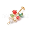 Electroplate Glass Beads & Shell Pearl Beads Pendants PALLOY-TA00275-4