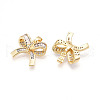 Brass Micro Pave Cubic Zirconia Pendants KK-N257-46G-2