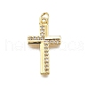 Brass Micro Pave Cubic Zirconia Pendants KK-Z100-42G-03-1