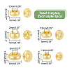 40Pcs 5 Styles Brass Spacer Beads KK-LP0001-14-2