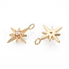 Brass Pave Clear Cubic Zirconia Pendants KK-N232-524-3