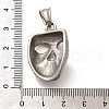 304 Stainless Steel Pendants STAS-Z110-25AS-02-3