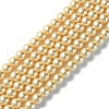Eco-Friendly Dyed Glass Pearl Round Bead Strands X-HY-A002-6mm-RB072-1