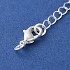 Brass Lobster Clasps & Ends with Chain KK-F880-35S-3