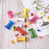 Dyed Wooden Empty Spools for Wire WOOD-TA0001-53-6