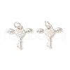 Brass Micro Pave Cubic Zirconia Charms KK-C018-02P-2