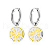Stainless Steel Lemon Hoop Earrings EU6572-1-2
