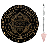 AHADEMAKER 1Pc Cone/Spike/Pendulum Natural Rose Quartz Stone Pendants DIY-GA0004-30L-1