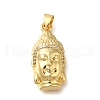 Rack Plating Brass with Cubic Zirconia Pendants KK-Z086-30G-01-1