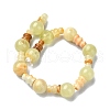 Natural Xiuyan Jade 3-Hole Guru Bead Strands G-K149-48-2