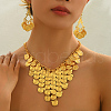 Alloy Coin Tassel Earrings & Necklaces Sets for Wome YU2332-3