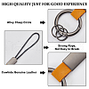 Gorgecraft 4Pcs 4 Colors Leather Keychain KEYC-GF0001-13-6