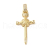Rack Plating Brass & Cubic Zirconia Pendants KK-L216-054G-01-1
