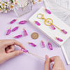 15Pcs Dyed Natural Quartz Crystal Pendants PALLOY-AB00129-3