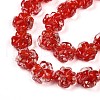 Luminous Handmade Gold Foil Glass Beads Strands FOIL-N029-01D-4