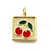 Brass Enamel Pendants KK-Z104-06G-04-1