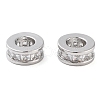 Brass Micro Pave Clear Cubic Zirconia Beads KK-U028-24P-2