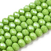 Electroplate Glass Beads Strands EGLA-A034-P4mm-A28-1