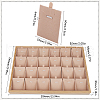 SOFPLATE 1 Set 24-Slot Wood Necklace Display Organizer Case with Velvet NDIS-SP0001-02-2