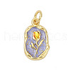 Brass Enamel Pendants KK-U068-05G-02-1
